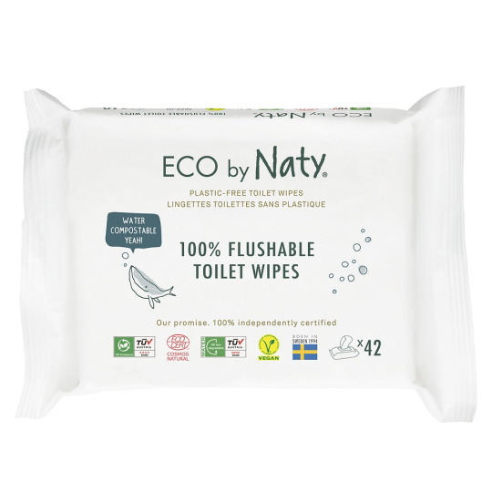 ECO BY NATY Ubrousky vlhčené toaletní Eco 42 ks