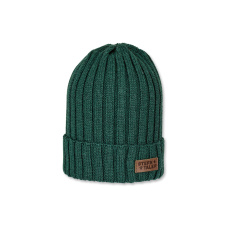 STERNTALER Čepice pletená beanie se zahnutým okrajem tmavě zelená uni vel. 49 cm - 12-18 m