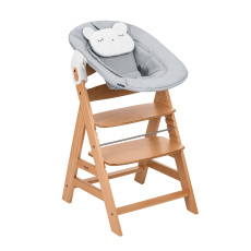 Hauck Alpha+ dřevěná židle+novorozenecký set Pre, 0m+, Nature Grey