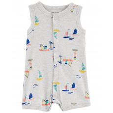 CARTER'S Overal letní Grey Boats kluk 18m