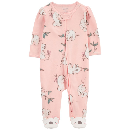 CARTER'S Overal na zip Sleep&Play Pink Koala holka 3m/vel. 62