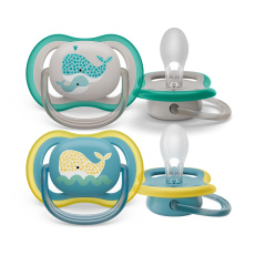 Philips AVENT Šidítko Ultra air Obrázek 18m+ (velryba), 2ks