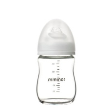MININOR Skleněná kojenecká lahev 160ml 0m
