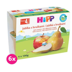 6x HiPP BIO jablkový s hruškami 4x 100 g