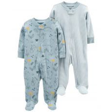 CARTER'S Overal na zip Sleep&Plays Blue Dino chlapec LBB 2ks PRE, vel. 46