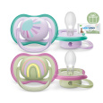 Philips AVENT Šidítko Ultra air Obrázek 0-6m dívka (duha), 2ks+WW Soapberry 60ks