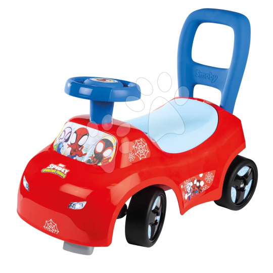 Smoby Odrážedlo a chodítko 2v1 Spidey Auto Ride On  ergonomické s opěrkou a úložným boxem pod sedadlem od 10 měsíců