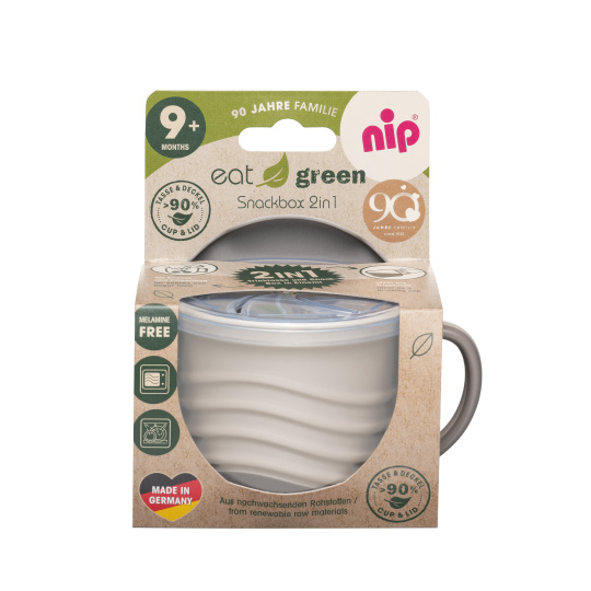 NIP GREEN line snackbox 2v1, 1ks, grey/brown  xx