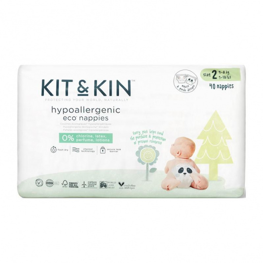 KIT & KIN Pleny jednorázové eko 2 (4-8 kg) 38 ks