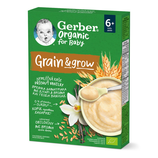 GERBER Organic Kaše nemléčná s příchutí vanilky 200 g​