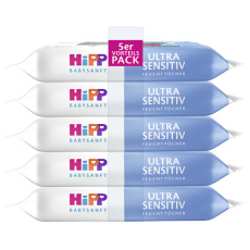 HiPP Babysanft Ubrousky čistící vlhčené Ultra Sensitiv 5 x 48 ks