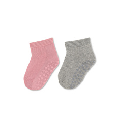 STERNTALER Ponožky protiskluzové krátké ABS 2ks v balení růžová děvče vel. 20 12-24m