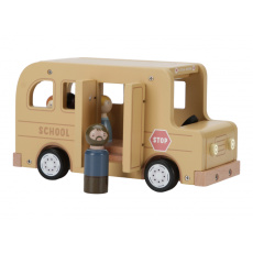 Školní autobus s figurkami dřevěný