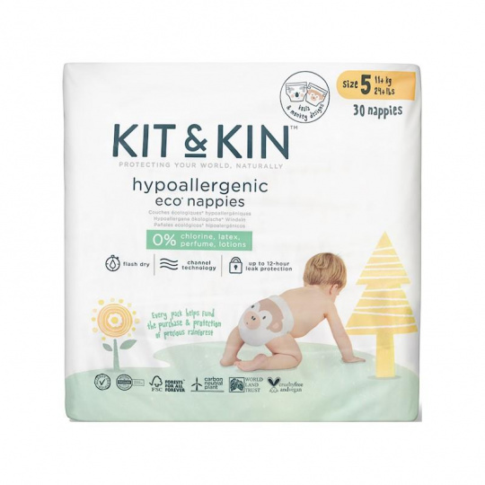 KIT & KIN Pleny jednorázové eko 5 (11 kg+) 28 ks