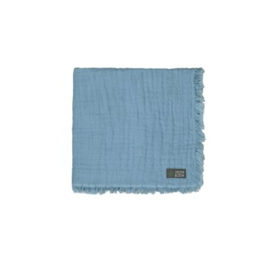 VINTER & BLOOM Deka Feather Muslin Organic Dim Blue