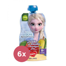 6x HAMI Disney Frozen Elsa ovocná kapsička Jablko a Hruška 110 g, 9+