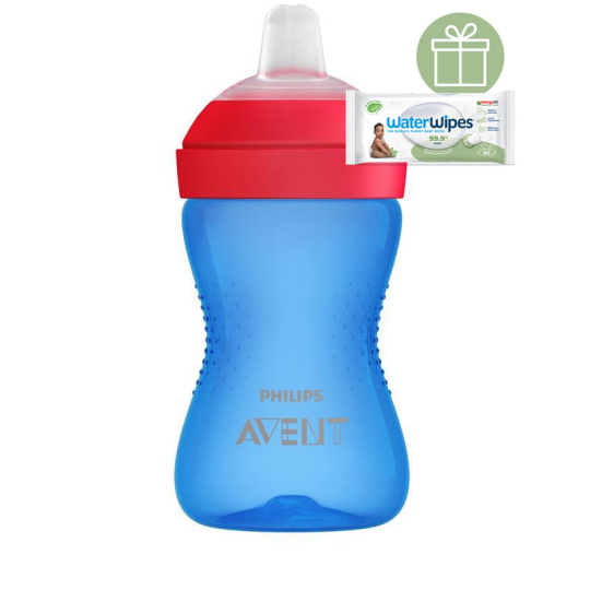 Philips AVENT Hrneček Grippy s jemnou hubičkou 300 ml chlapec+WW Soapberry 60ks