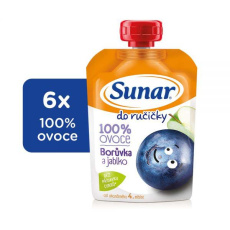 6x SUNAR Kapsička Do ručičky borůvka 100 g