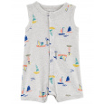 CARTER'S Overal letní Grey Boats kluk NB