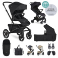 EASYWALKER Kočárek kombinovaný Jimmey Pepper Black XXL RWS + Jackey Shadow Black