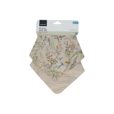 Bryndáček bandana 2ks Secret Garden Beige