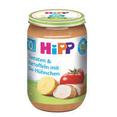 HiPP Bio Rajčata a brambory s kuřecím masem od 10. měsíce, 220 g