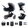 KINDERKRAFT SELECT Kočárek kombinovaný 3v1 Prime 2 Venezian Black, Premium