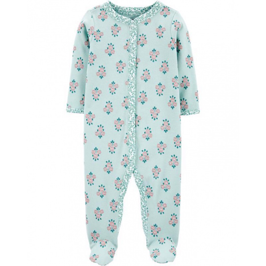 CARTER'S Overal zip Floral Mint dívka PRE/vel. 46