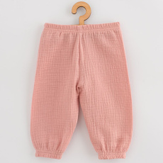 Kojenecké mušelínové kalhoty New Baby Feeling růžová