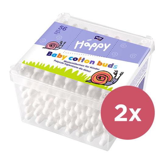 2x BELLA HAPPY - Vatové tyčinky 56 ks