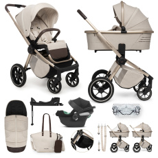 MUUVO Kočárek kombinovaný Quick Boho Brown set 2v1 + CYBEX Aton B2 i-Size + základna