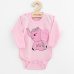 Kojenecké body s dlouhým rukávem New Baby Happy Elephant pink