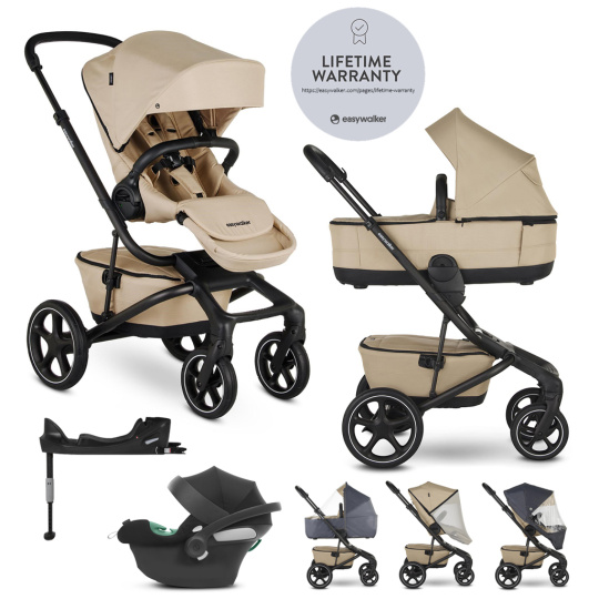 EASYWALKER Kočárek kombinovaný Jimmey 2v1 Sand Taupe LITE RWS + CYBEX Aton B2 i-Size + základna