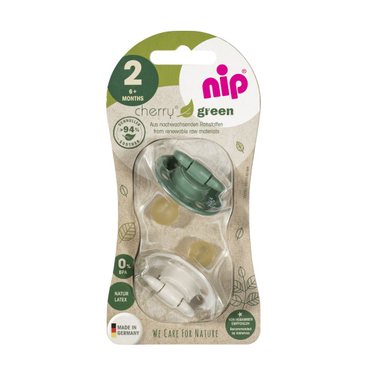 NIP GREEN line šidítko kaučuk, 6m+,2ks, green/beige