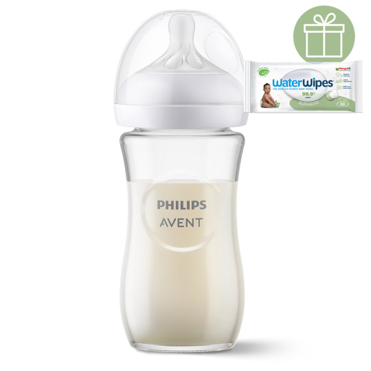 Philips AVENT Láhev Natural Response skleněná 240 ml, 1m++WW Soapberry 60ks