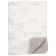 CARTER'S Deka sherpa beránek White-Grey Elephant neutral 80x110 cm