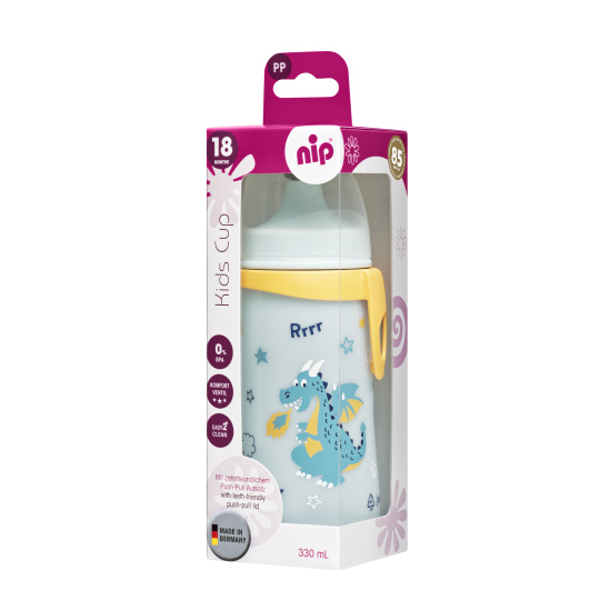 NIP Kids cup láhev s pítkem, 330ml, kluk xx