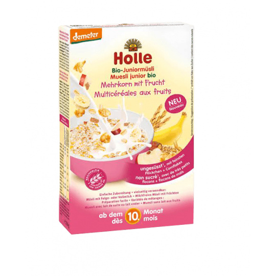 HOLLE Müsli organické junior vícezrnné s ovocem, 250 g