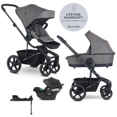 EASYWALKER Kočárek kombinovaný Harvey⁵ 2v1 Pebble Grey LITE RWS + CYBEX Aton B2 i-Size + základna